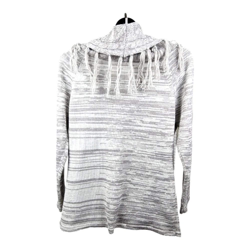 **PLUS SIZE** Ashley Stewart Fringed Cowl Neck Tunic Sweater‎